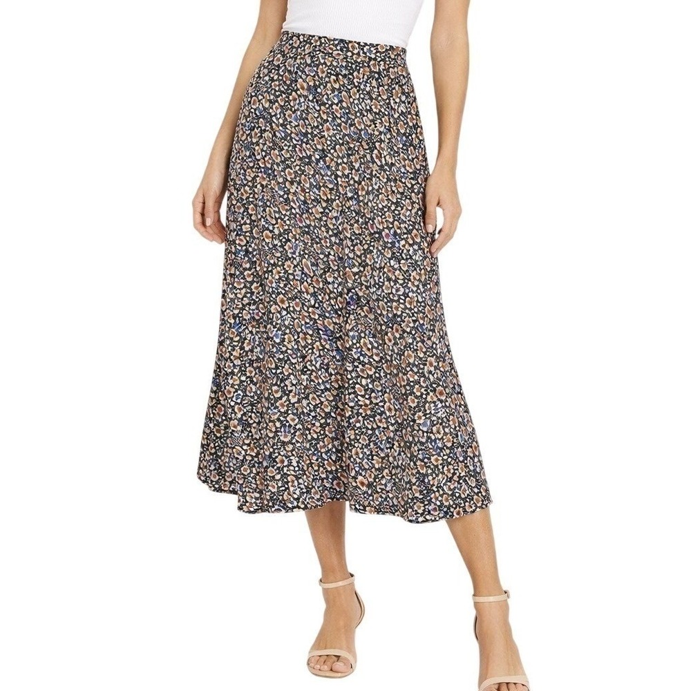 Boden Cecelia Floral Bias Cut‎ Midi Slip Skirt Size 10 Maxi Whimsy Boho Spring